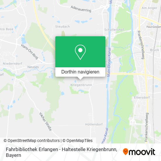 Fahrbibliothek Erlangen - Haltestelle Kriegenbrunn Karte