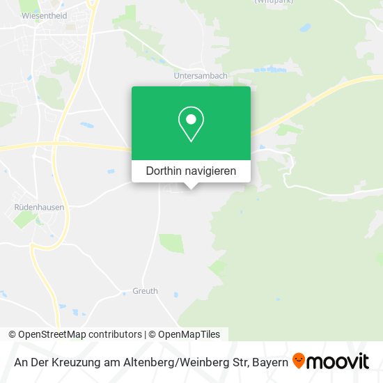 An Der Kreuzung am Altenberg / Weinberg Str Karte
