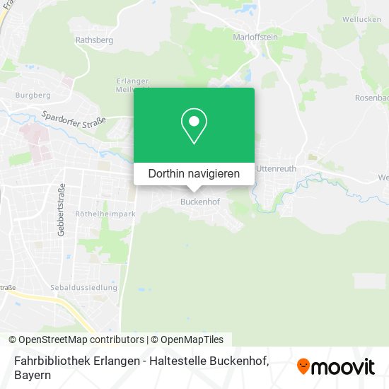 Fahrbibliothek Erlangen - Haltestelle Buckenhof Karte