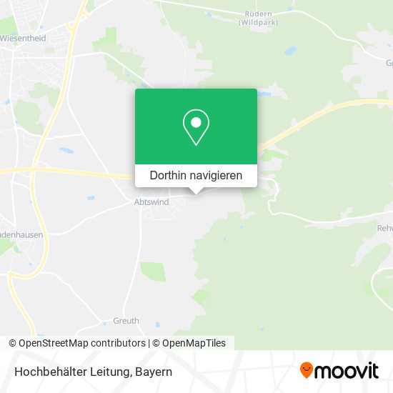 Hochbehälter Leitung Karte