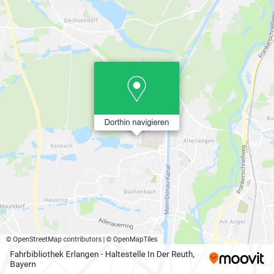 Fahrbibliothek Erlangen - Haltestelle In Der Reuth Karte