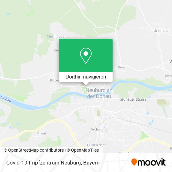 Covid-19 Impfzentrum Neuburg Karte