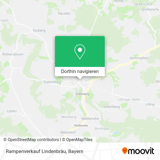 Rampenverkauf Lindenbräu Karte