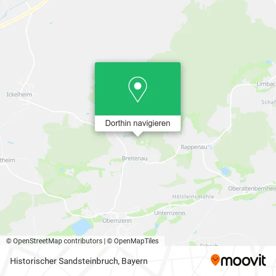 Historischer Sandsteinbruch Karte