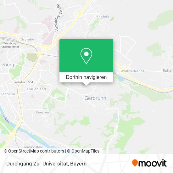 Durchgang Zur Universität Karte