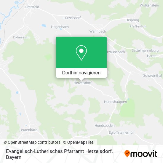 Evangelisch-Lutherisches Pfarramt Hetzelsdorf Karte