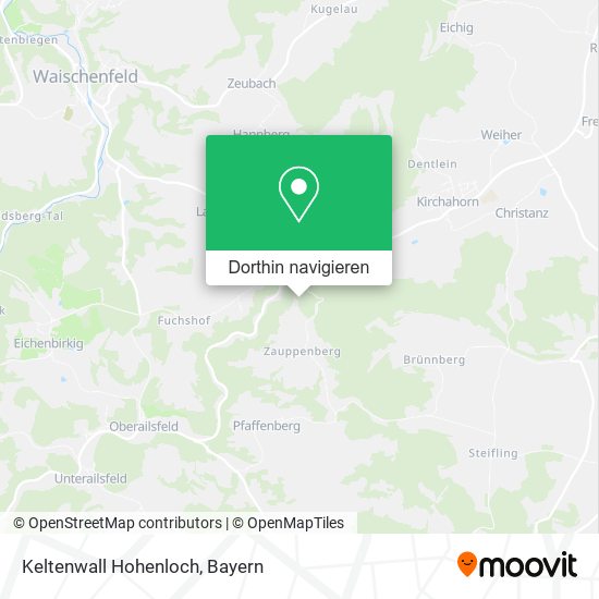 Keltenwall Hohenloch Karte