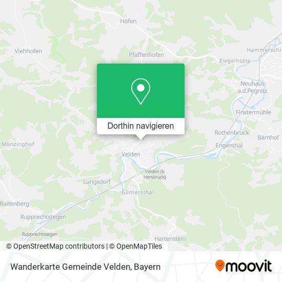 Wanderkarte Gemeinde Velden Karte