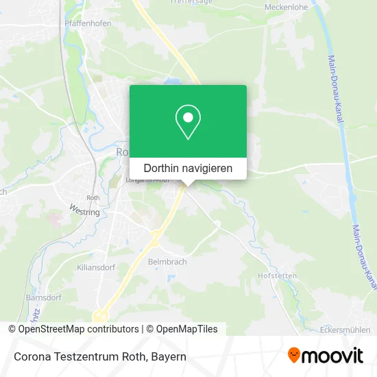 Corona Testzentrum Roth Karte