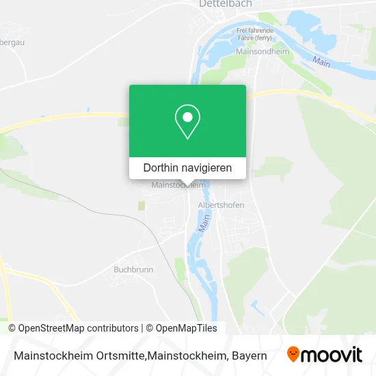 Mainstockheim Ortsmitte,Mainstockheim Karte