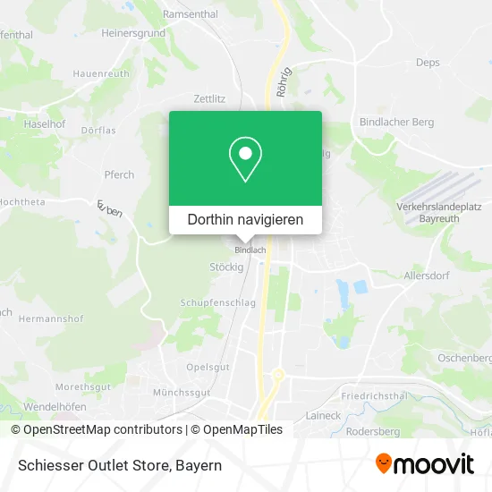 Schiesser Outlet Store Karte