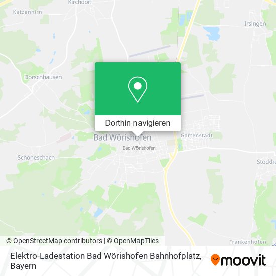 Elektro-Ladestation Bad Wörishofen Bahnhofplatz Karte