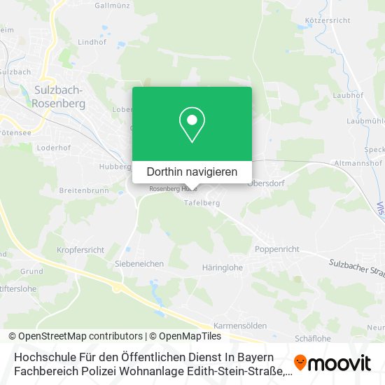 Hochschule Für den Öffentlichen Dienst In Bayern Fachbereich Polizei Wohnanlage Edith-Stein-Straße Karte
