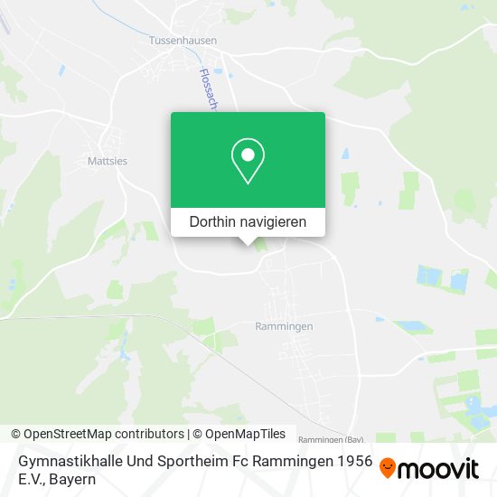 Gymnastikhalle Und Sportheim Fc Rammingen 1956 E.V. Karte