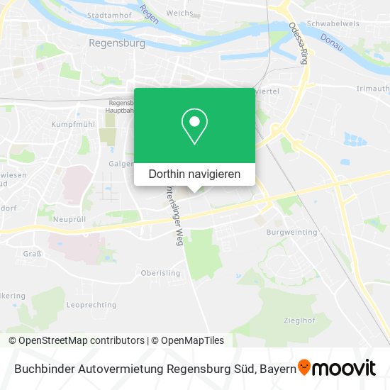 Buchbinder Autovermietung Regensburg Süd Karte