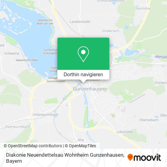 Diakonie Neuendettelsau Wohnheim Gunzenhausen Karte