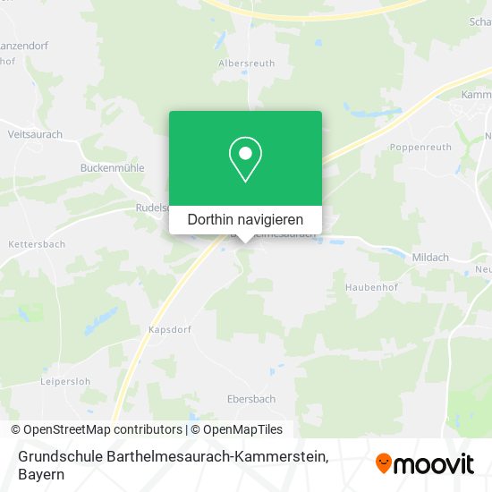 Grundschule Barthelmesaurach-Kammerstein Karte