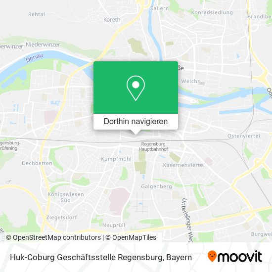 Huk-Coburg Geschäftsstelle Regensburg Karte