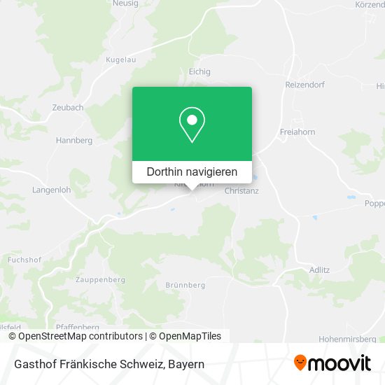 Gasthof Fränkische Schweiz Karte