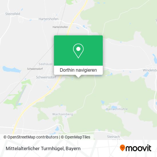 Mittelalterlicher Turmhügel Karte