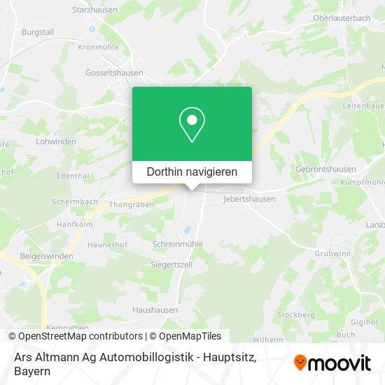 Ars Altmann Ag Automobillogistik - Hauptsitz Karte