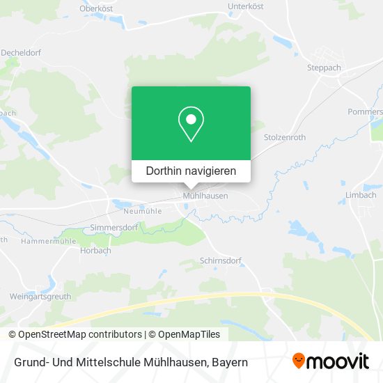 Grund- Und Mittelschule Mühlhausen Karte