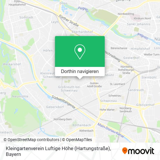 Kleingartenverein Luftige Höhe (Hartungstraße) Karte
