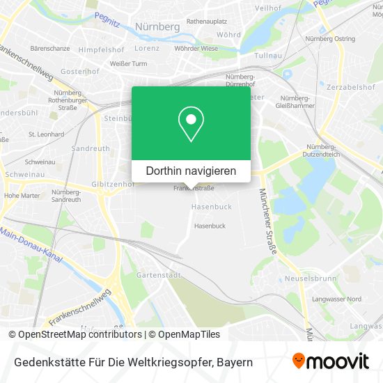 Gedenkstätte Für Die Weltkriegsopfer Karte