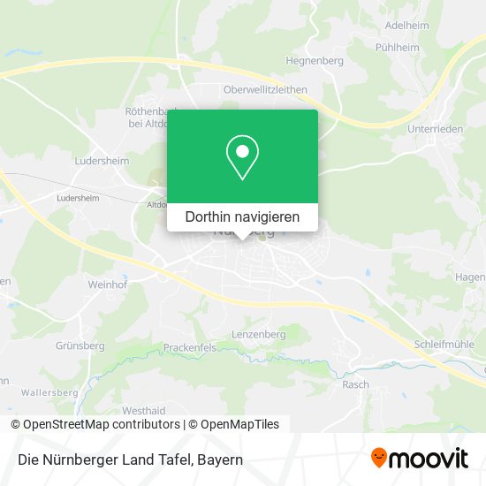 Die Nürnberger Land Tafel Karte