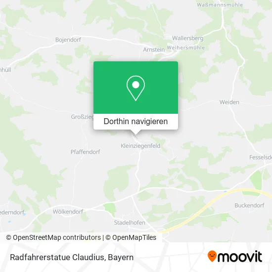 Radfahrerstatue Claudius Karte