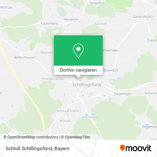 Schloß Schillingsfürst Karte