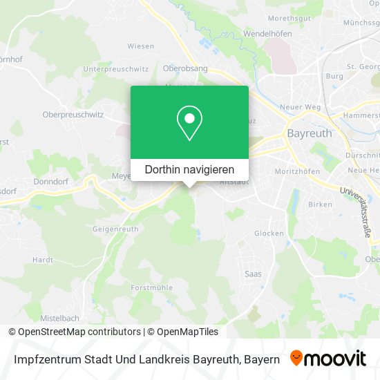 Impfzentrum Stadt Und Landkreis Bayreuth Karte