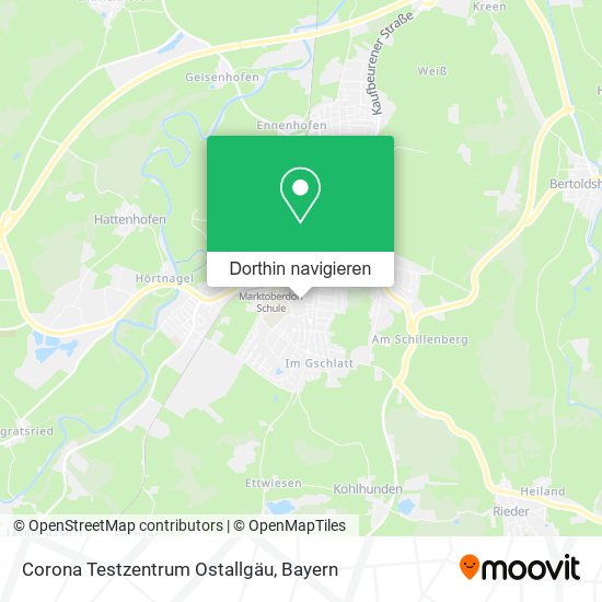 Corona Testzentrum Ostallgäu Karte