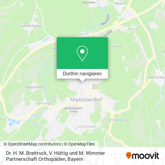 Dr. H. M. Breitruck, V. Hüttig und M. Wimmer Partnerschaft Orthopäden Karte