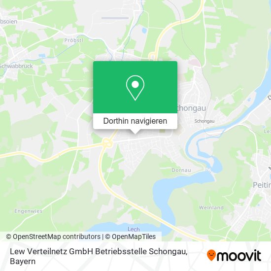 Lew Verteilnetz GmbH Betriebsstelle Schongau Karte