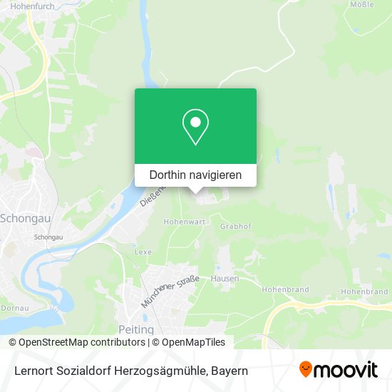 Lernort Sozialdorf Herzogsägmühle Karte