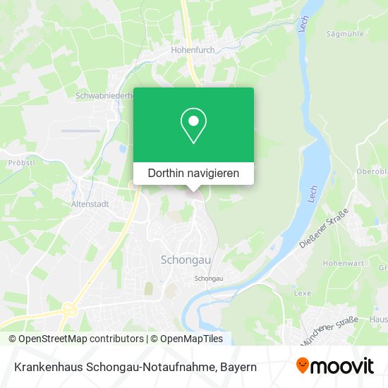 Krankenhaus Schongau-Notaufnahme Karte