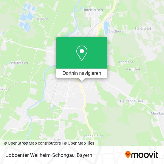 Jobcenter Weilheim-Schongau Karte