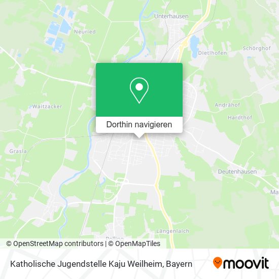 Katholische Jugendstelle Kaju Weilheim Karte