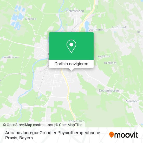 Adriana Jauregui-Gründler Physiotherapeutische Praxis Karte