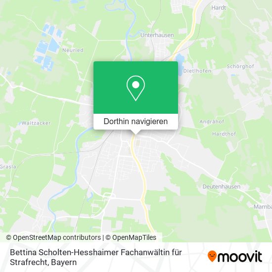 Bettina Scholten-Hesshaimer Fachanwältin für Strafrecht Karte