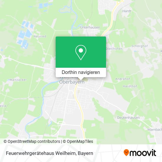 Feuerwehrgerätehaus Weilheim Karte