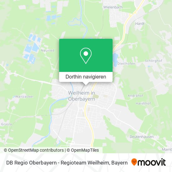 DB Regio Oberbayern - Regioteam Weilheim Karte