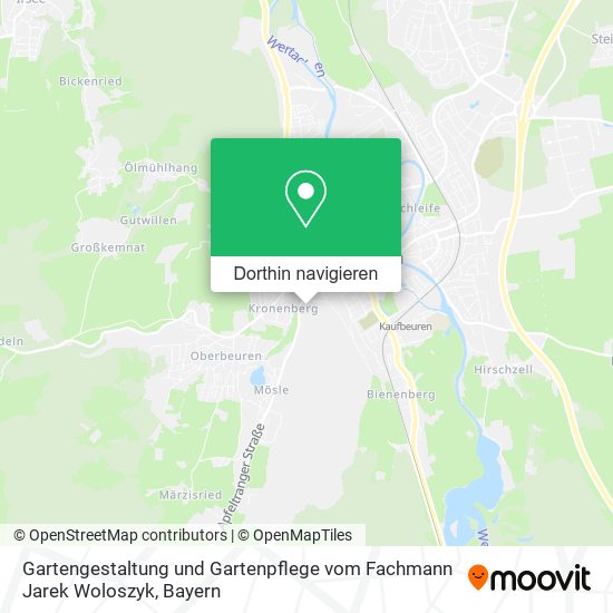 Gartengestaltung und Gartenpflege vom Fachmann Jarek Woloszyk Karte