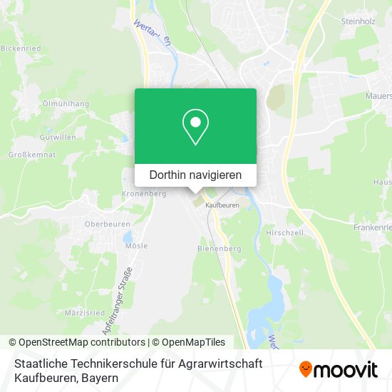 Staatliche Technikerschule für Agrarwirtschaft Kaufbeuren Karte