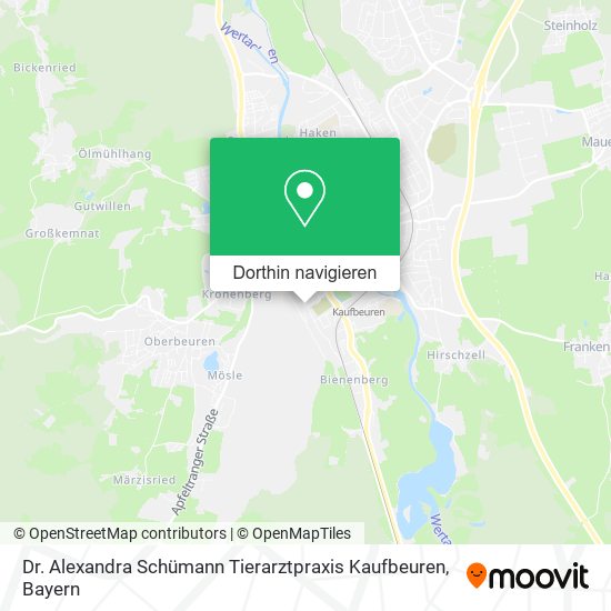Dr. Alexandra Schümann Tierarztpraxis Kaufbeuren Karte