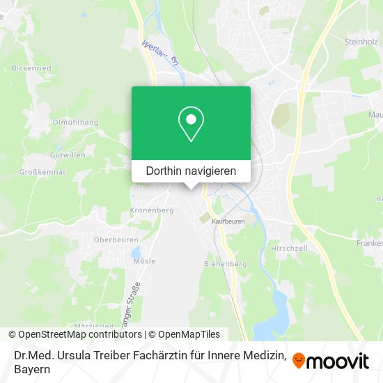 Dr.Med. Ursula Treiber Fachärztin für Innere Medizin Karte