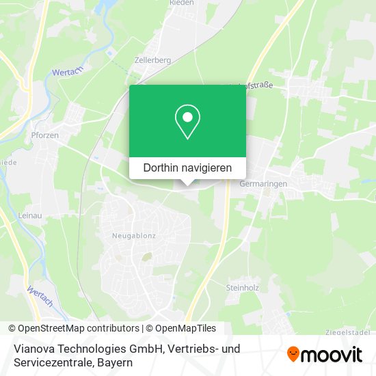 Vianova Technologies GmbH, Vertriebs- und Servicezentrale Karte