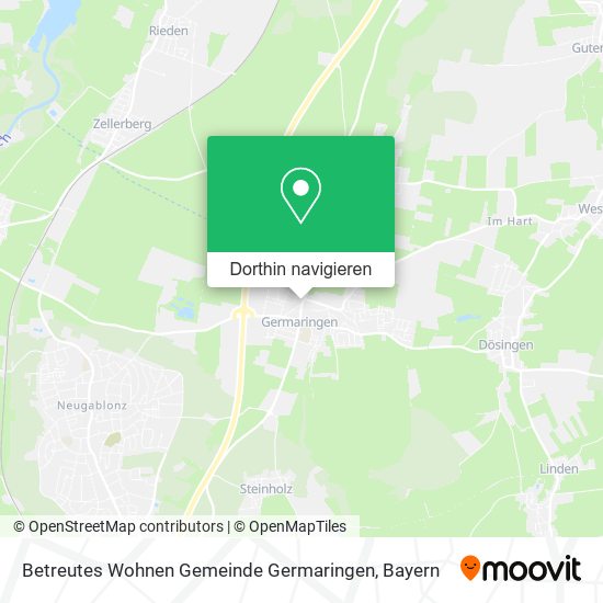 Betreutes Wohnen Gemeinde Germaringen Karte