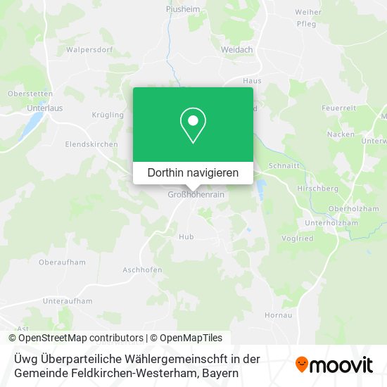 Üwg Überparteiliche Wählergemeinschft in der Gemeinde Feldkirchen-Westerham Karte